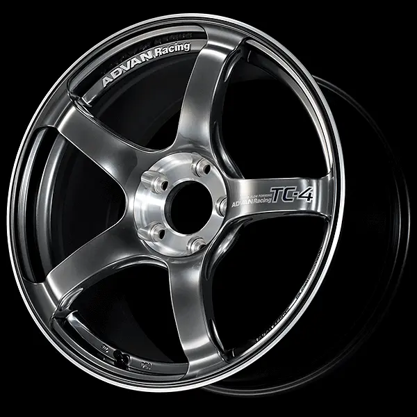 ADVAN YADS8J45WHBF Wheel V5759 TC-4 SE 18X9.5 +45 5-120 Racing hyper black and diamond cut