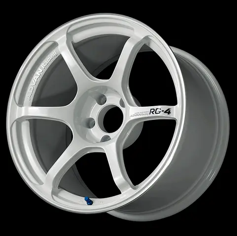 ADVAN YA47F48EWMR Wheel V5783 RG-4 17X7.5 +48 5-114.3 Racing white metallic and ring