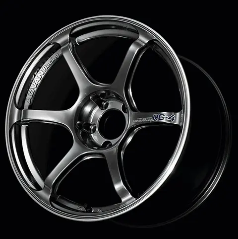 ADVAN YA47H45EHBR Wheel V5829 RG-4 17X8.5 +45 5-114.3 Racing hyper black and ring