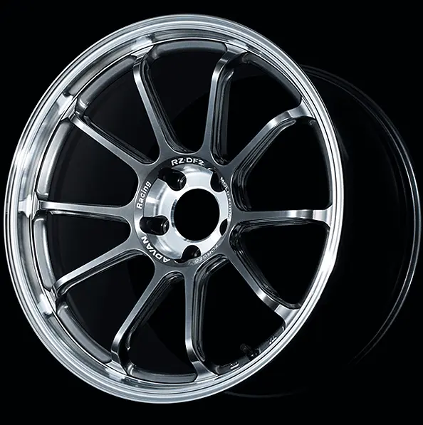 ADVAN YAF9H22MDHPB Wheel V5877 RZ-DF2 19X8.5 +22 5-112 Diamond cut and hyper platinum black
