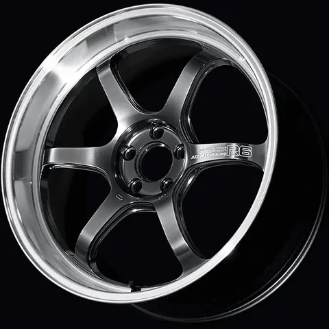ADVAN YA68I50WMPB Wheel V6141 R6 18X9.0 +50 5-120 Machining and hyper platinum black