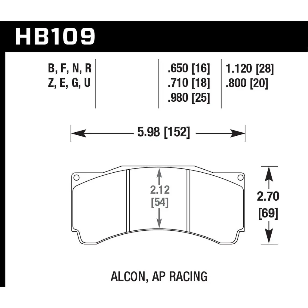 HAWK HB132E.580 Brake Pads Blue 9012
