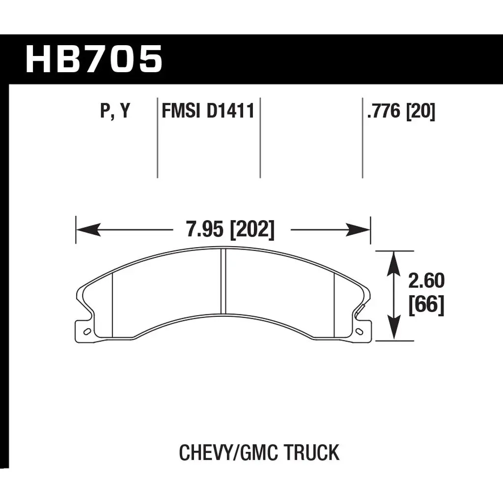 HAWK HB705P.776 Brake Pads SuperDuty