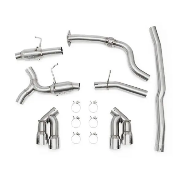 MISHIMOTO MMEXH-CAM4-16QTPBK CHEVROLETCamaro 2.0T Quad Tip Pro Cat-Back Exhaust, 2016+, Black Tips