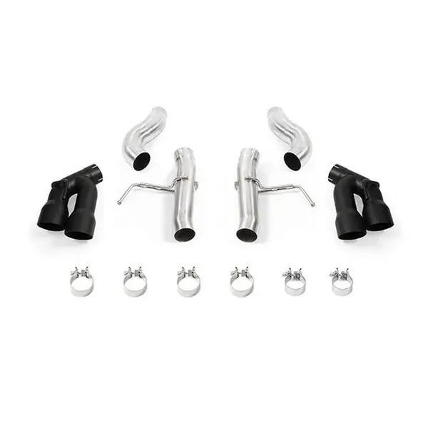 MISHIMOTO MMEXH-CAM4-16AQTRBK CHEVROLETCamaro 2.0T/V6 Quad-Tip Race Axle-Back Exhaust, 2016+ Black Tips