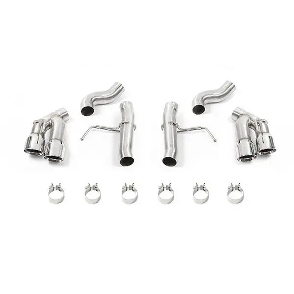 MISHIMOTO MMEXH-CAM8-16AQTRP CHEVROLETCamaro Quad-Tip Race Axle-Back Exhaust PreSale, 2016+ Polished Tips