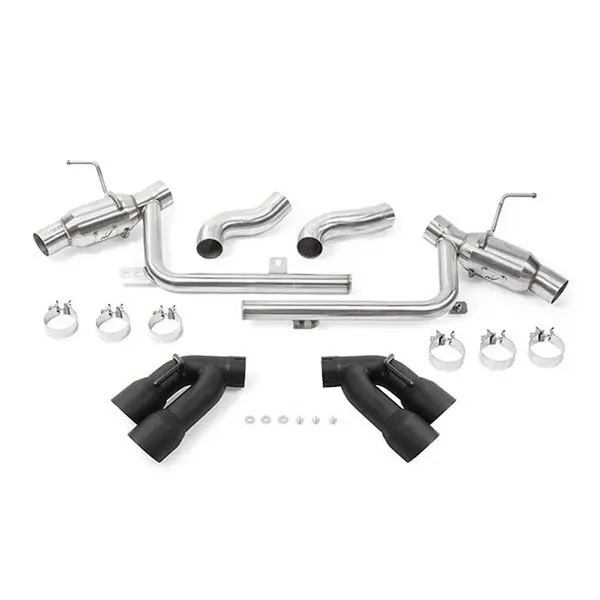 MISHIMOTO MMEXH-CAM8-16AQTPBK CHEVROLETCamaro SS Quad-Tip Pro Axle-Back Exhaust PreSale, 2016+ black Tips