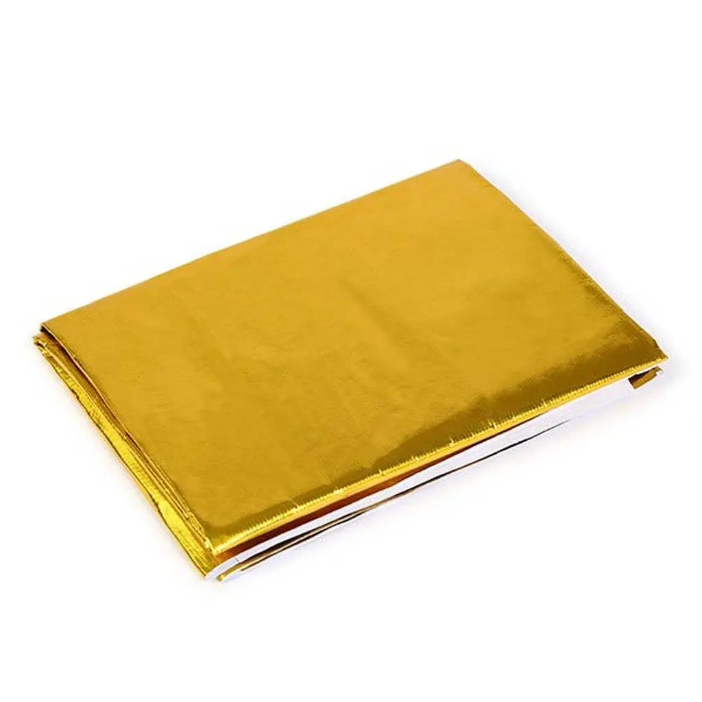 MISHIMOTO MMHP-GRB-2424 Gold Reflective Barrier with Adhesive Backing, 24"x24"