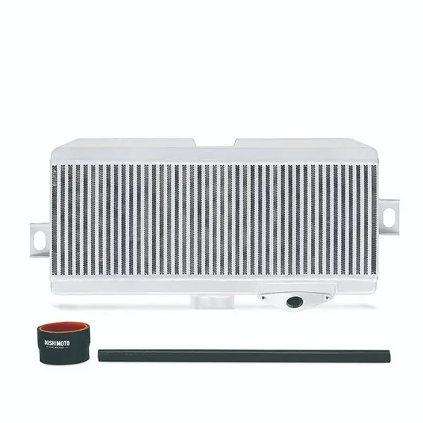 MISHIMOTO MMTMIC-STI-08SLBK SUBARU WRX STI Performance Top-Mount Intercooler Kit, Silver Cooler, Bla