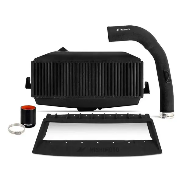 MISHIMOTO MMTMIC-WRX-22KBKBK Top Mount Intercooler Kit, Black Core, Black Pipes for SUBARU WRX 2022