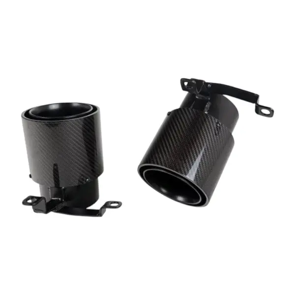 NOVITEC L1 222 33 Tailpipes Set, Gold-Plated Carbon Glossy, 2pcs for LAMBORGHINI Huracan STO 2021-