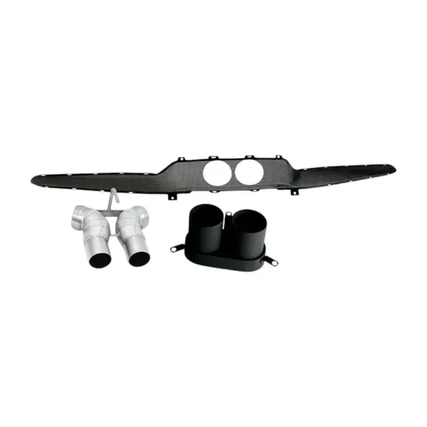 NOVITEC F1 296 52 Tailpipes, Stainless Steel, Black, 2pcs for FERRARI 296 2021-