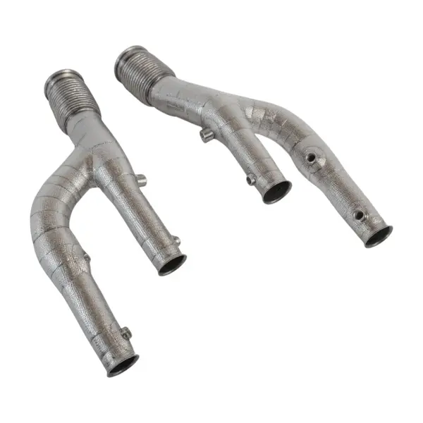 NOVITEC L1 444 32 Catalyst-Replacement Pipe, Gold-Plated, 2pcs for LAMBORGHINI Revuelto 2023-