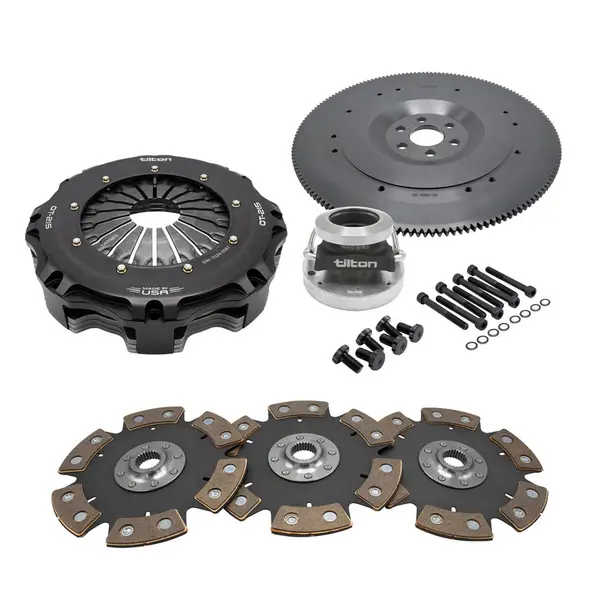 TILTON 58-3300-6008 3-Disc Cerametallic Clutch kit OT-215 for CHEVY CAMARO GEN6, Includes hydraulic release bearing