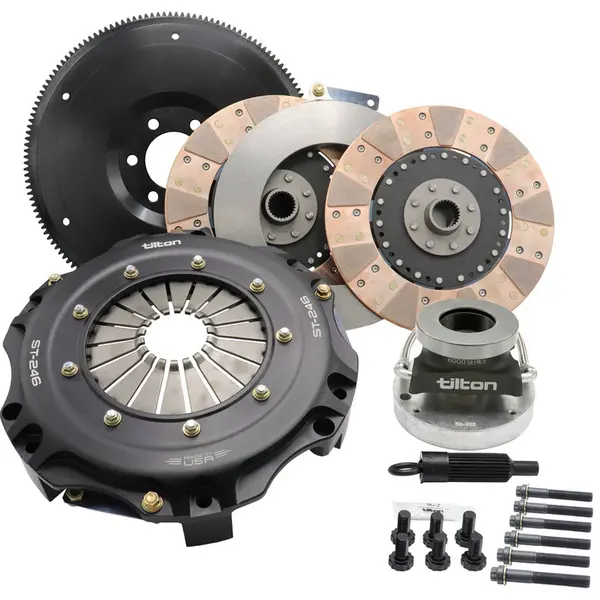 TILTON 55-2009 ST-246 TWIN DISC CLUTCH KIT, CERAMETALLIC DISCS, CORVETTE C6, INCLUDES HRB