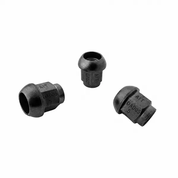 A.I.TECH AIT-DADO-5BLK Wheel nut Antioxide Black 14x1,5 ex 19mm, o.d. 25mm spherical seat, total lenght 28mm, steel coppered for AUDI / VW