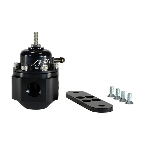 AEM 25-302BK Fuel Pressure Regulator 20-150 psi Black Anodized Universal