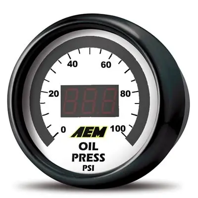 AEM 30-4401 Oil Pressure Gauge 0 to 100 psi