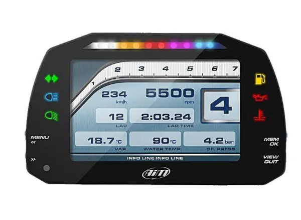 AIM XA3MXSST12I010 MXS 1.2 Strada Icons version with CAN + RPM cable (ECU)