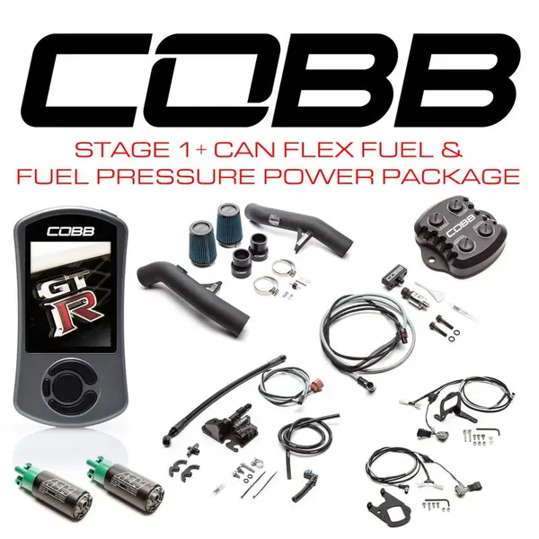 COBB NIS006001PFFP Power Package Stage 1+ CAN Flex Fuel & Fuel Pressure w/TCM Flashing for NISSAN GT-R (R35) 2009-2014