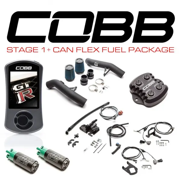 COBB NIS008001PFF Power Package Stage 1+ CAN Flex Fuel w/TCM Flashing for NISSAN GT-R (R35) 2015-2018