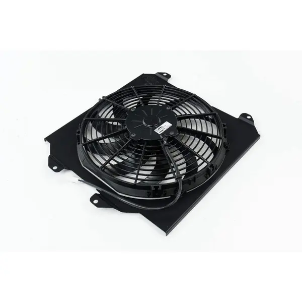CSF 2858FB All Aluminum Fan Shroud with 12-inch SPAL Fan (black) for Radiator K-Swap CSF 2850K/2850KB