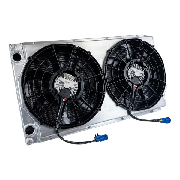 CSF 8374 Motorsport Dual-Pass Radiator with Shroud + 14" SPAL Brushless Fans and Harnesses
