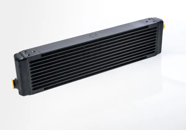 CSF 8111 UNIVERSAL Signal-Pass Oil Cooler w/Direct Fitment for PORSCHE 911 center front oil cooler (RSR Style) - M22 x 1.5 connections - 24L x 5.75H x 2.16W