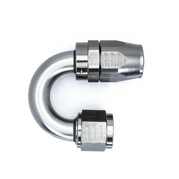 DEATSCHWERKS 6-02-0833 10 AN Female Flare Swivel 180-degree Hose End CPE, anodized DW titanium