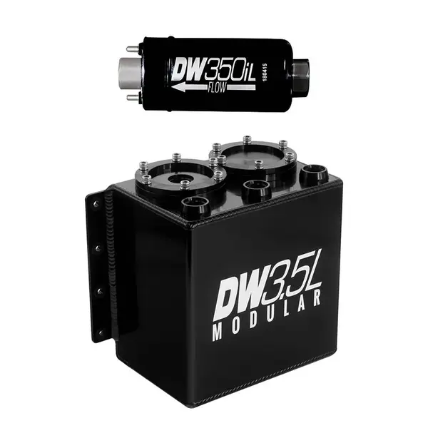 DEATSCHWERKS 6-351-35ST 3.5L modular surge tank, universal. Includes 1 350iL In-line Fuel Pump