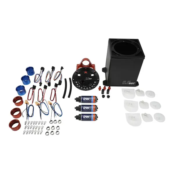 DEATSCHWERKS 6-201-55ST 5.5L Staged Surge Tank, UNIVERSAL. Includes 3 DW200 Fuel Pumps.