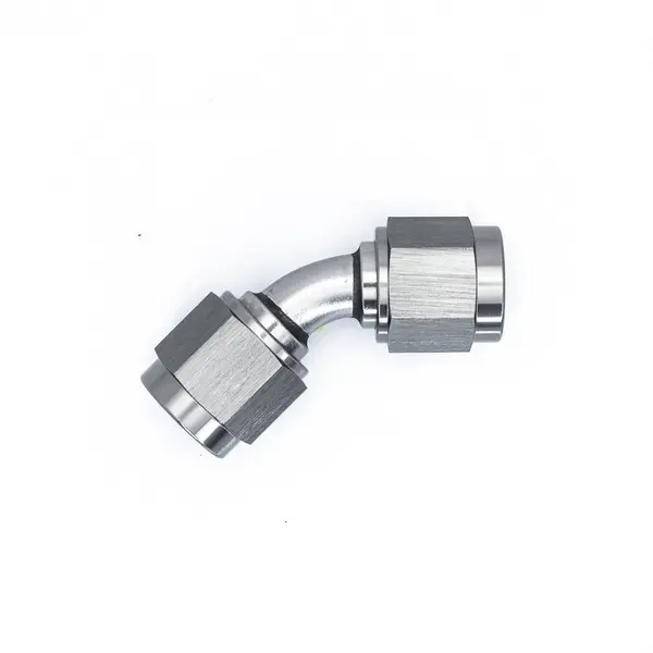 DEATSCHWERKS 6-02-0212 6AN Flare Female Swivel 45-degree to 6AN Flare Female Swivel 45-degree, anodized DW titanium