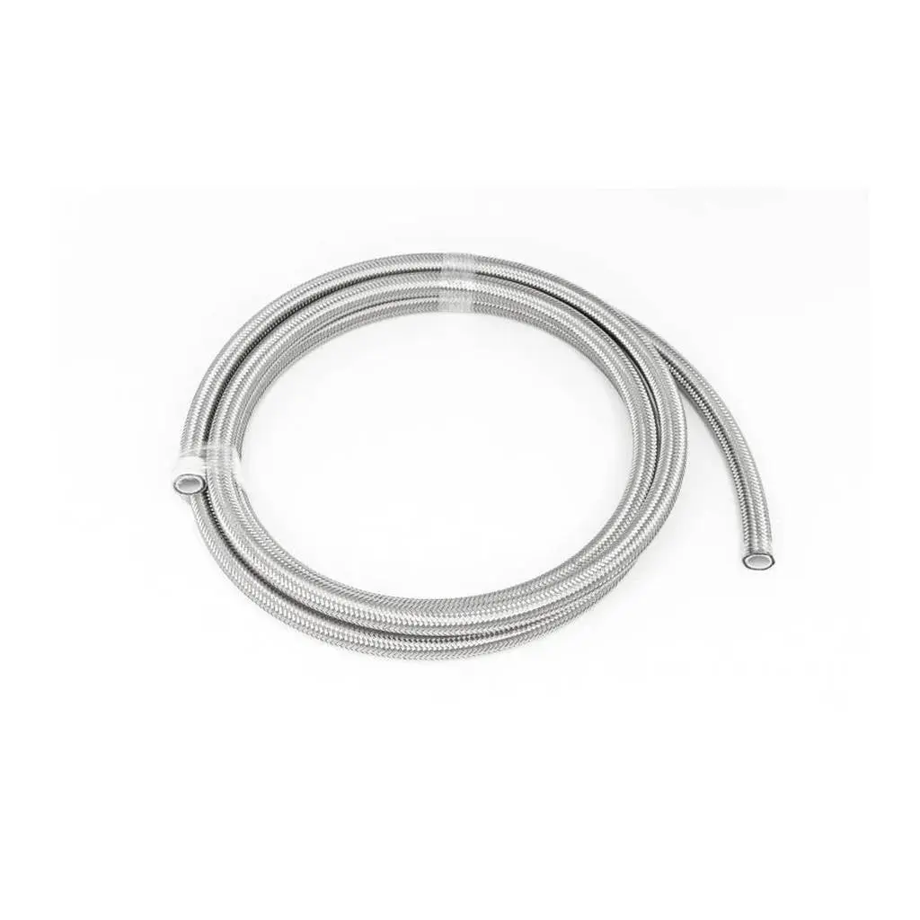 DEATSCHWERKS 6-02-0862-10 8AN SS Double Braided PTFE Hose, 10 feet