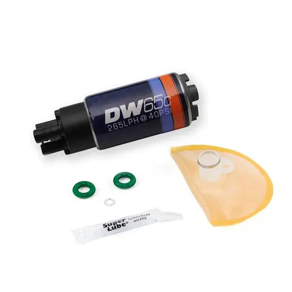 DEATSCHWERKS 9-651-1008 Compact fuel pump without mounting clips w/Install Kit DW65C 265lpht HONDA 06-11 Civic