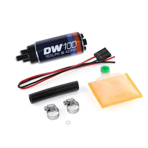 DEATSCHWERKS 9-101-1000 DW100 series, 165lph in-tank fuel pump w/UNIVERSAL Install Kit. Fits Most.