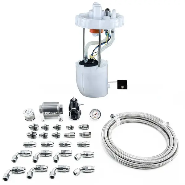 DEATSCHWERKS 9-401-608-7042 DW400 Pump Module + Return Kit SS PTFEfor 9th Gen 2012-15 HONDA Civic Si/ACURA ILX
