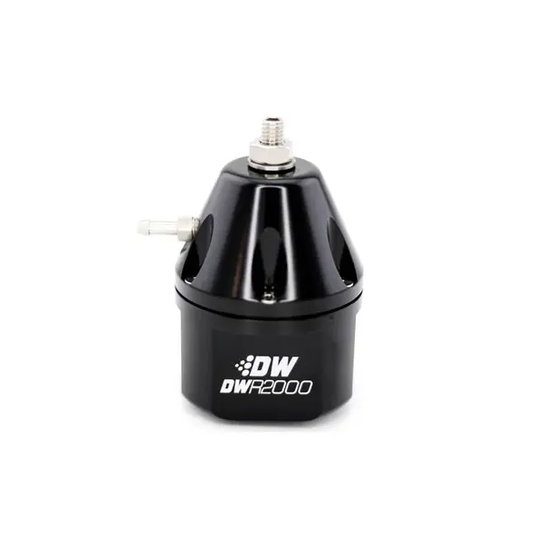 DEATSCHWERKS 6-2000-FRB DWR2000 adjustable fuel pressure regulator, anodized black. Dual -10AN inlet