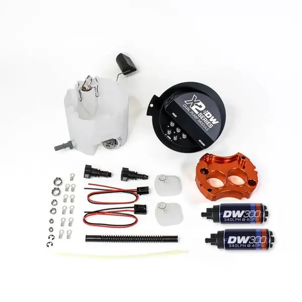 DEATSCHWERKS 9-301-7002 X2 Series Fuel Pump Module with 2 DW300s for 2010-15 Camaro LS 3.7 V6/SS LS3 6.2