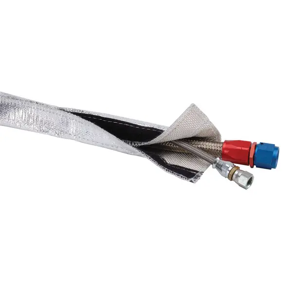 DEI 010457 Heat Shroud™ 3/4" I.D. x 3ft AluMINIzed Sleeving-hook & loop edge