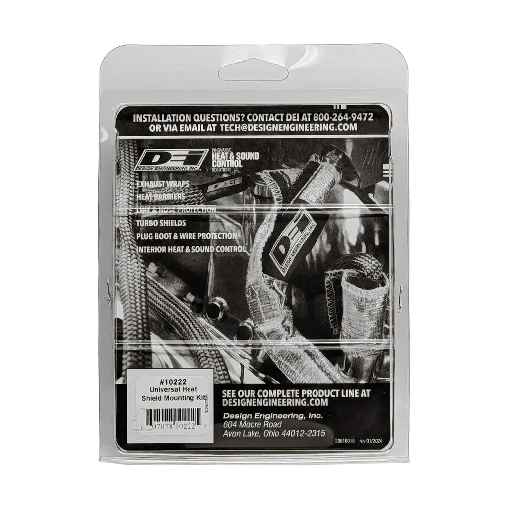 Design Engineering (DEI) 10222 Heat shield mounting kit Stainless steel Universal