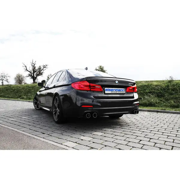 EISENMANN B5459.00904.22 Rear Muffler Sport 4 x 90 mm Aluminum Black Anodized for BMW 5 (G30) M550i xDrive Sedan
