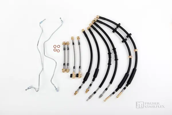 FISCHER PO3113-4 Brake line kit (Brass) PORSCHE Cayenne (92A) (with fixed line)