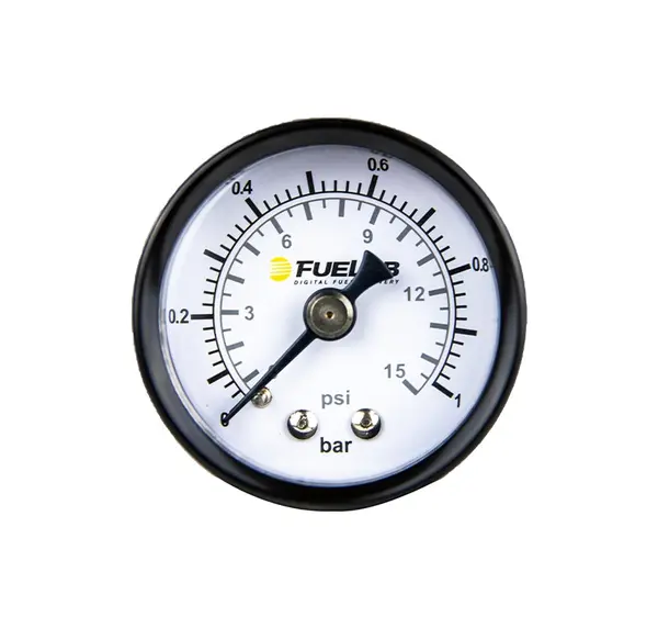 FUELAB 71512 Carbureted Fuel Pressure Gauge Dual BAR/PSI Scale