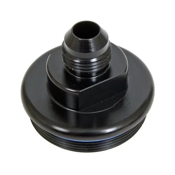 FUELAB 108020101-8 Fuel Filter Outlet Cap 12AN, Black