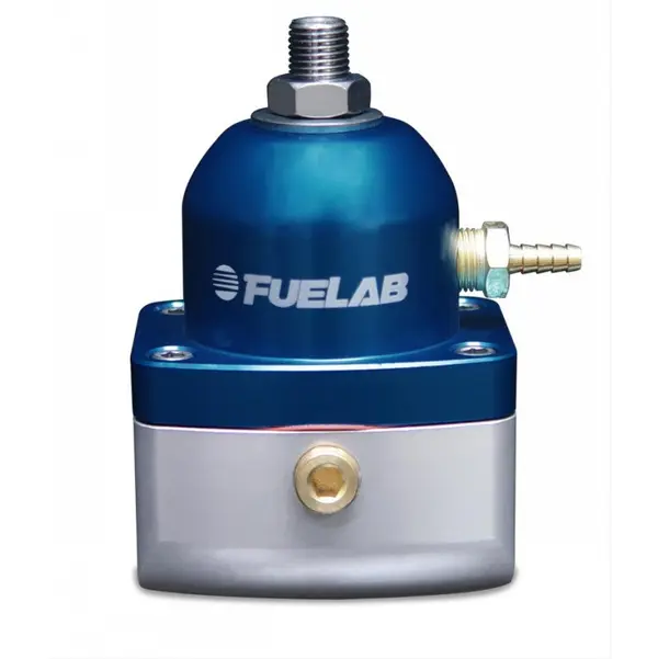 FUELAB 51506-3-S-G Fuel Pressure Regulator EFI (90-125 psi, 6AN-In, 6AN-Out) Blue