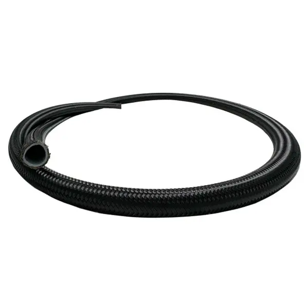 FUELAB 72700-06-6 Hose PTFE 6 ft, 6AN Black Nylon Stainless Steel Braided