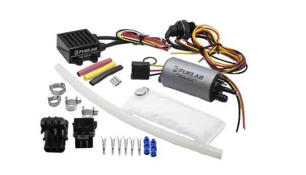 FUELAB 25314 In-Tank Brushless Fuel Pump Kit 500 LPH with 9 mm Barb Outlet, 6 mm Barb Siphon