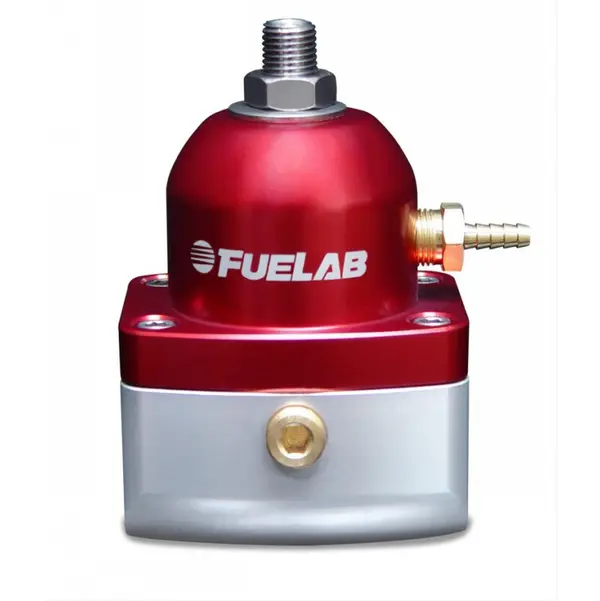 FUELAB 53501-2 Mini Fuel Pressure Regulator EFI (25-90 psi, 6AN-In, 6AN-Out) Red
