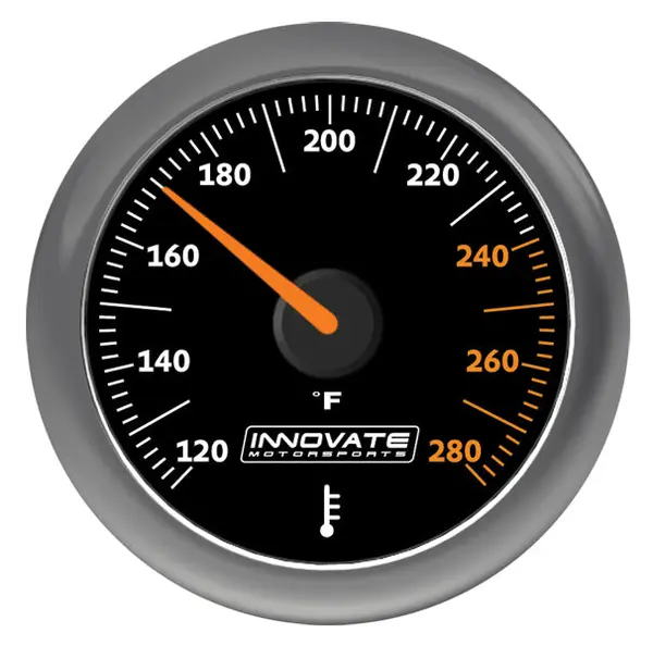 INNOVATE 38610 MTX Analog; Fluid Temp (oil; water; etc) Gauge Kit; Black Dial