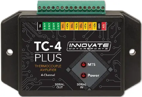 INNOVATE 39150 TC-4 PLUS: Thermocouple Amplifier for MTS; 4-Channel w/Analog Outputs